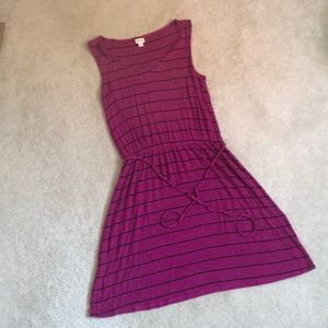 Pink and Black Striped Dress